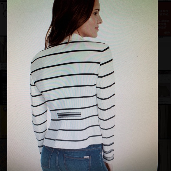 WHITE HOUSE BLACK MARKET STRIPED PONTE BLAZER SIZE 10 NEW NO TAGS! - Picture 2 of 6